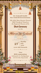 DCP-003 | Customized Dhoti Ceremony Static Invitation